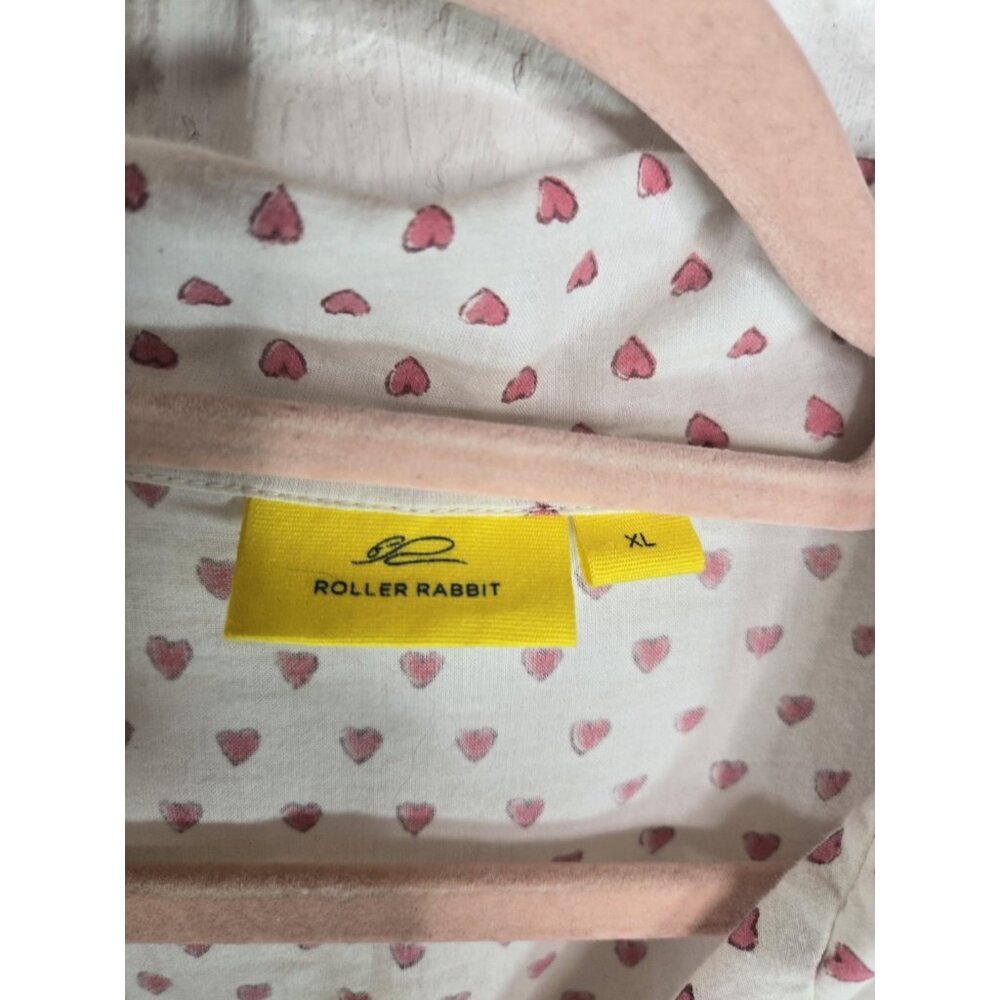 Roller Rabbit Heart Shapes Womens Pajama Top Sleep Shirt - Picture 5 of 7
